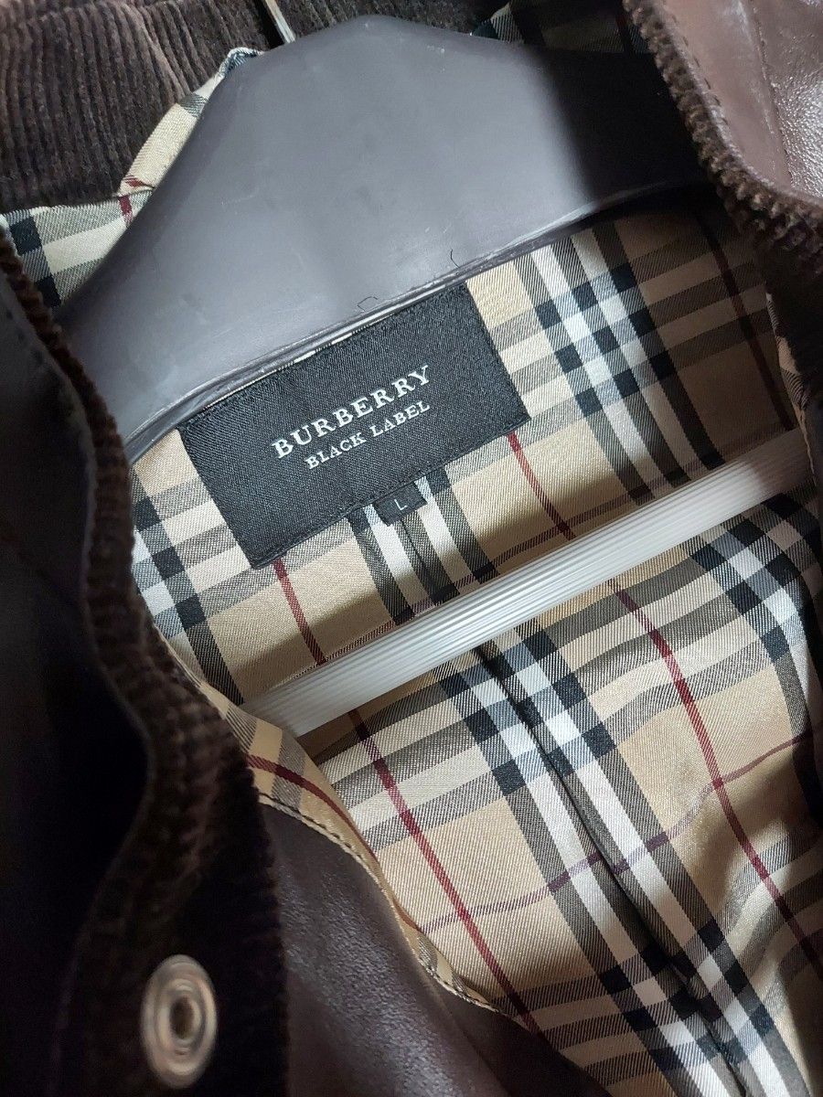 BURBERRY BLACK LABEL】ラムレザー ライダースジャケット バーバリー