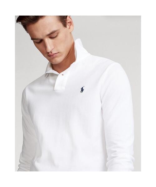 新品】ラルフ・ローレン ポロシャツ XS 長袖 白 無地 POLO RALPH