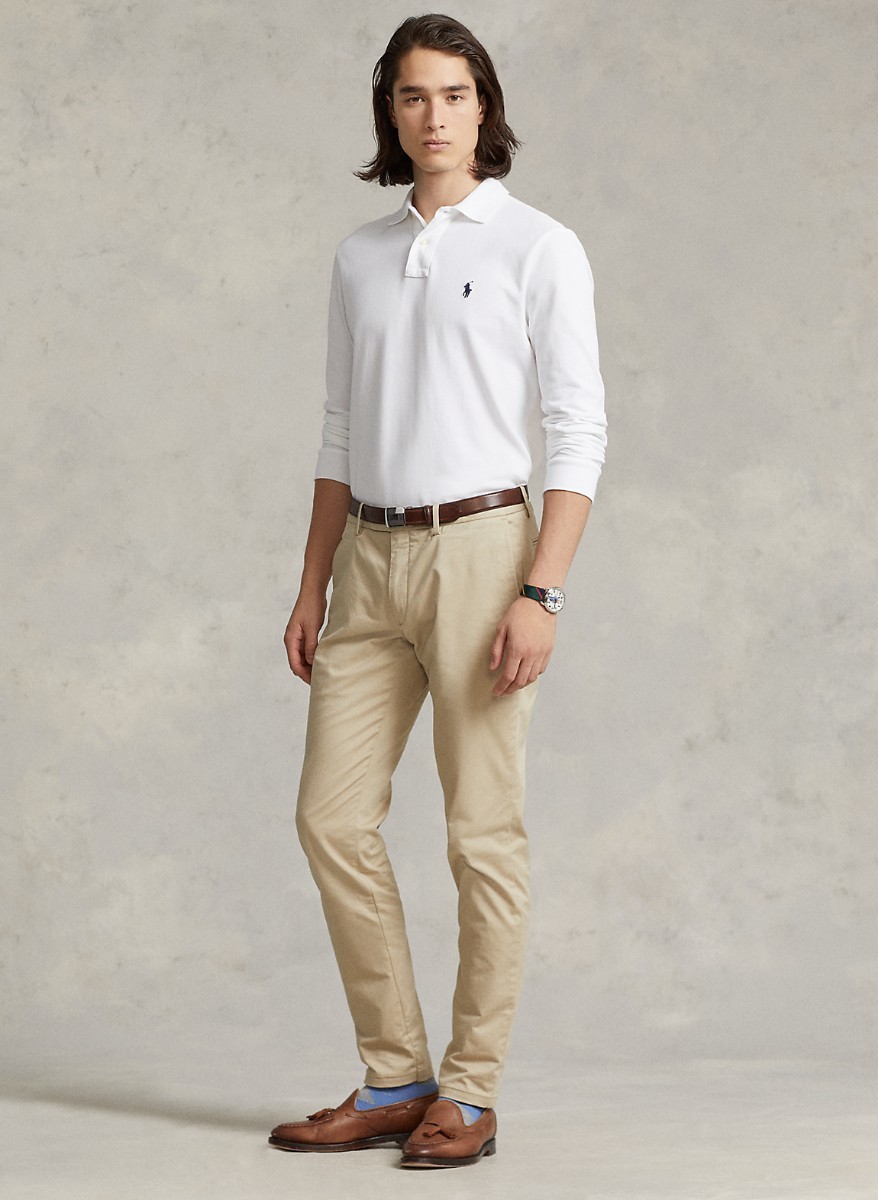 新品】ラルフ・ローレン ポロシャツ XS 長袖 白 無地 POLO RALPH
