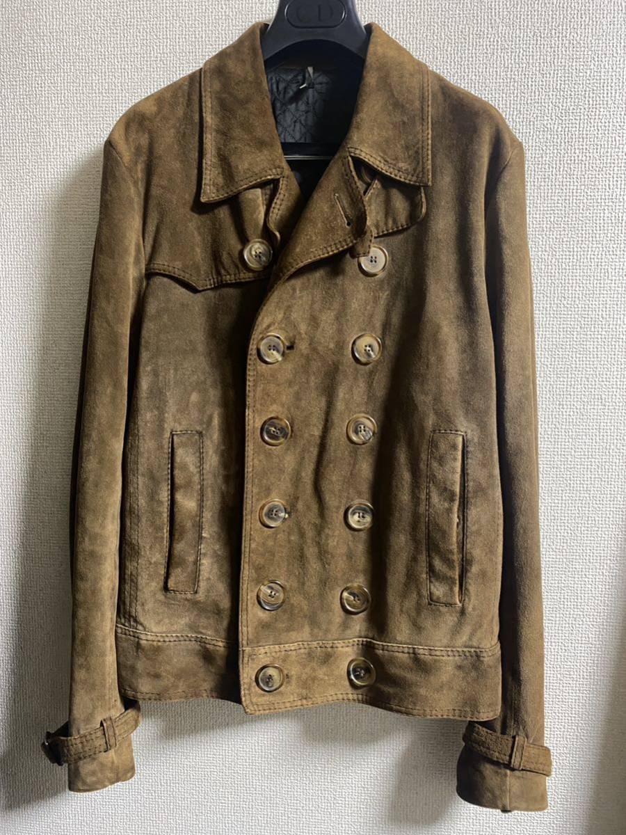 05aw名作 dior homme スエードレザージャケット エディスリマン