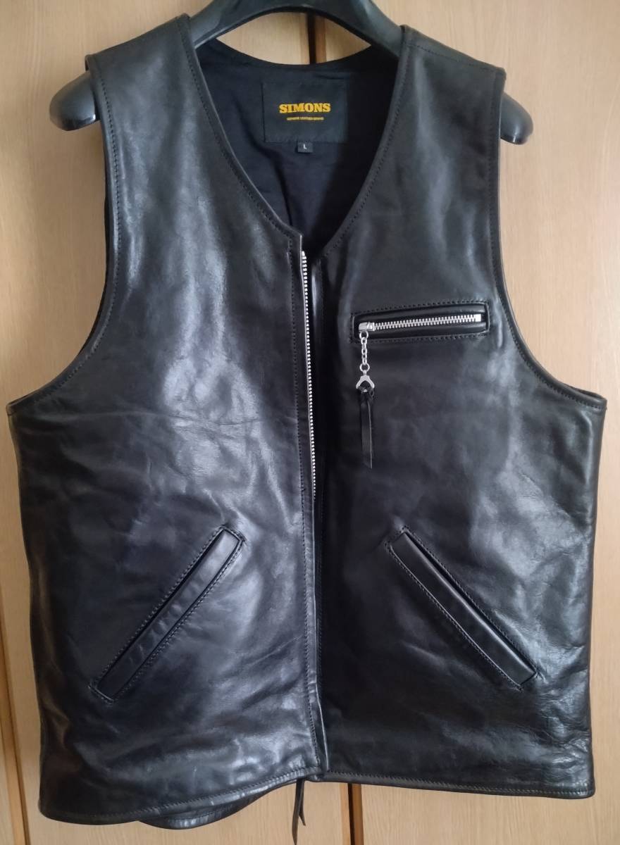 SIMONS ホースレザーベスト COLOR Black SIZE L｜Yahoo!フリマ（旧