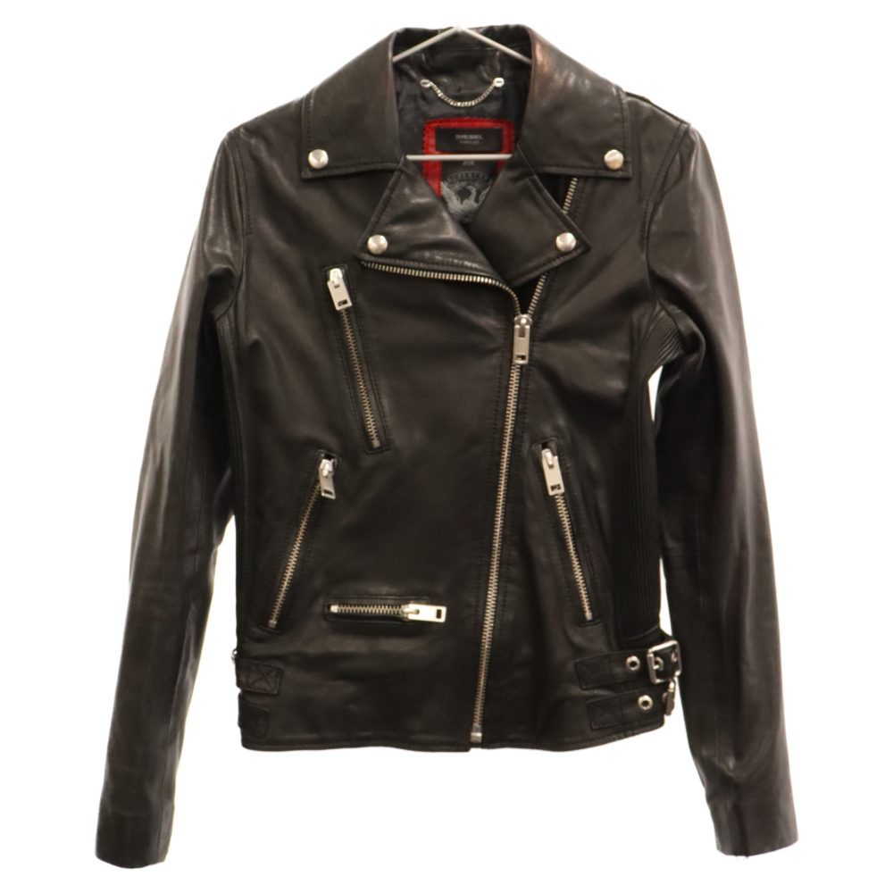 Yahoo!オークション - DIESEL ディーゼル ラムレザーダブルライダース