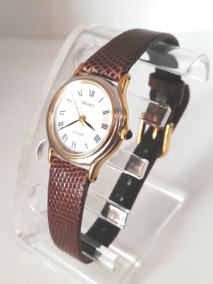 電池交換済 ベルト新品 美品 年差20秒】SEIKO セイコー エクセリーヌ