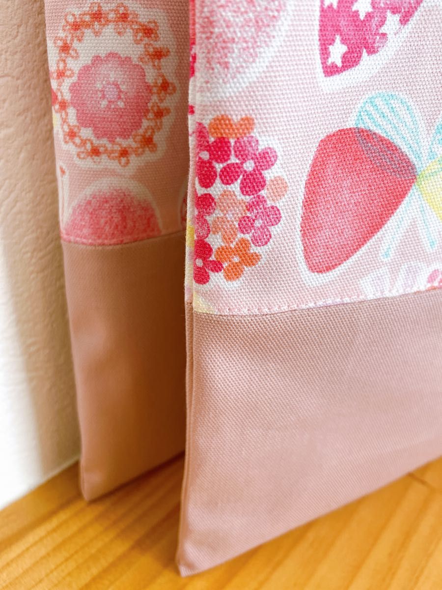入園入学 花柄 ちょうちょ ピンク レッスンバッグ絵本袋 上履き入れ