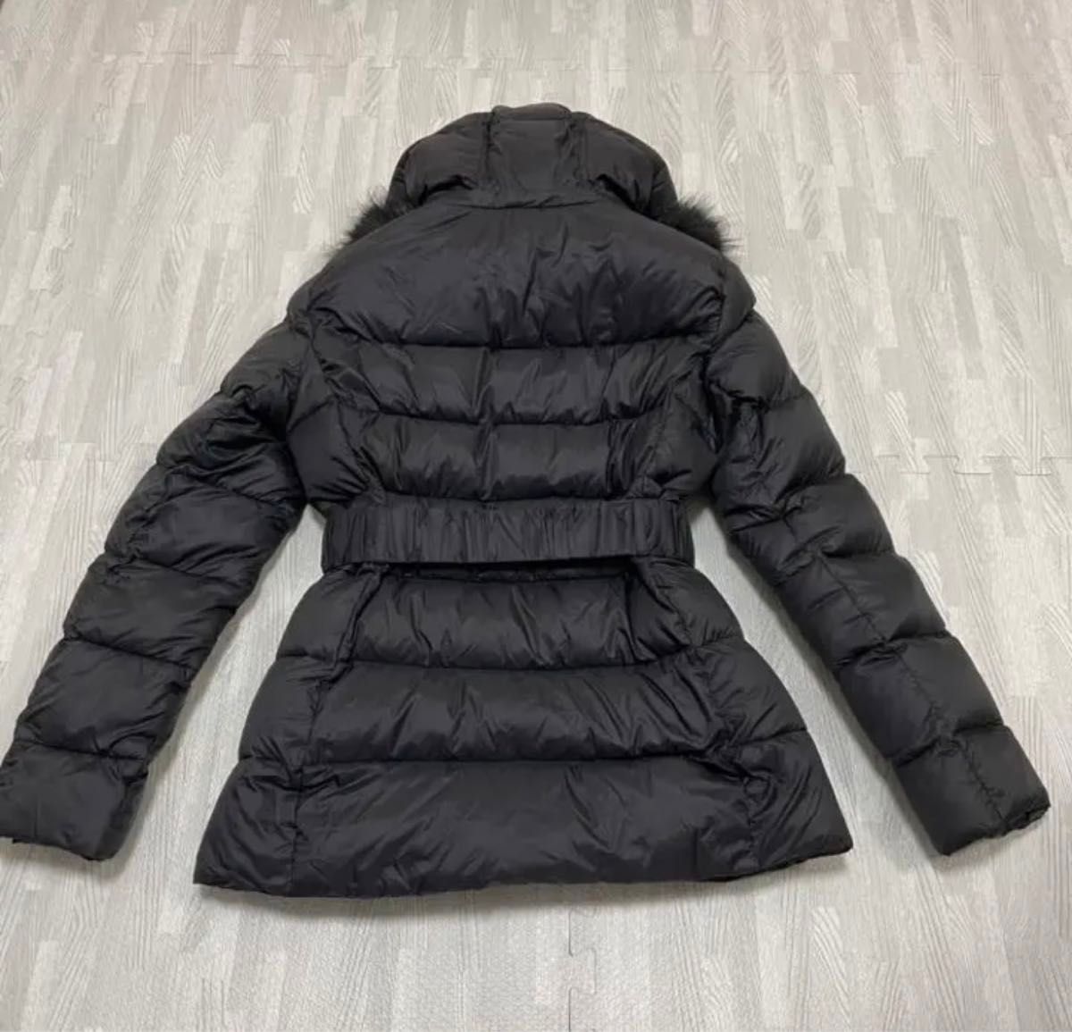 入手困難 ZARA ザラフード付 ダウンジャケット ブラック ファー XL