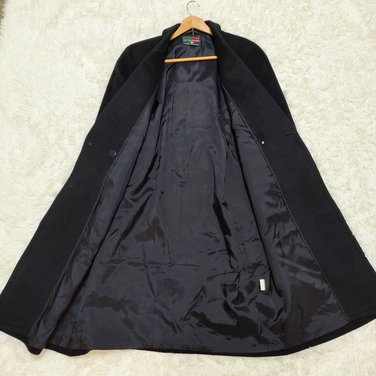 ロングコート ダブルチェスターコート カシミヤ100% フリーサイズ 冠婚