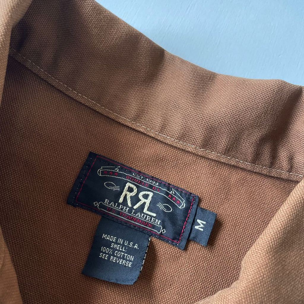 90s/USA製】RRL “Duck Work Jacket” M ブラウン ダック デニム ワーク