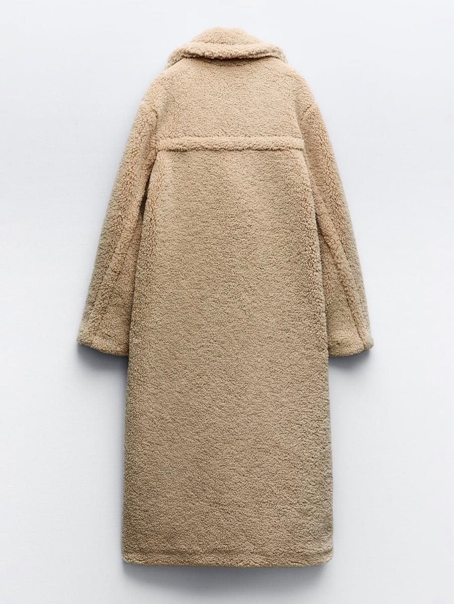 新品タグ付き ZARA ザラ エクストラロング フェイクボアコート