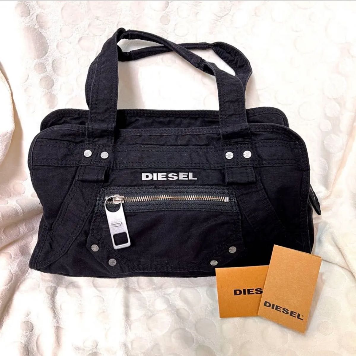 00s DIESEL archive metal logo ハンドバッグ Y2K 黒｜Yahoo!フリマ