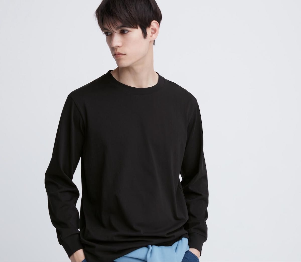 エアリズムコットンUVカットクルーネックT（長袖）UNIQLO ユニクロ T