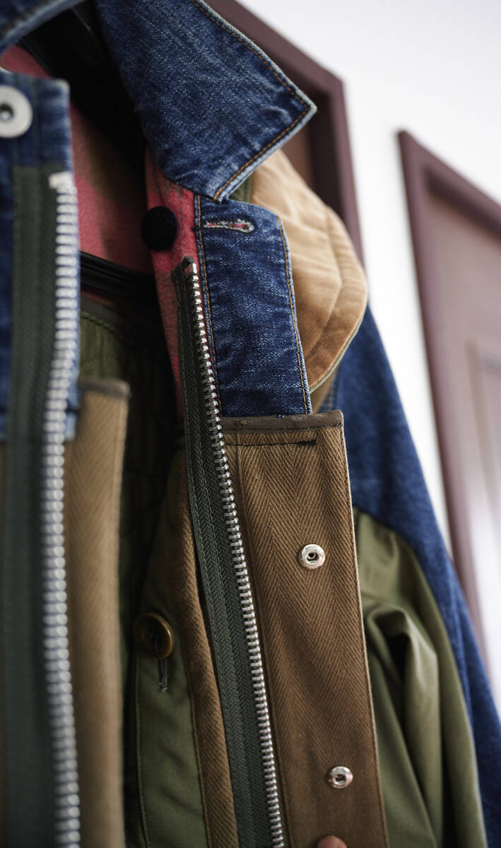 名作 Sacai サカイ 19AW DENIM DOCKING MODS COAT デニムドッキング