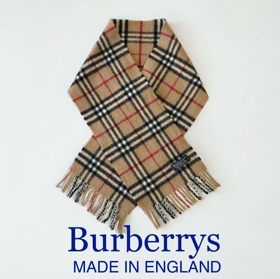 90's VINTAGE Burberrys ノヴァチェック マフラー キャメル