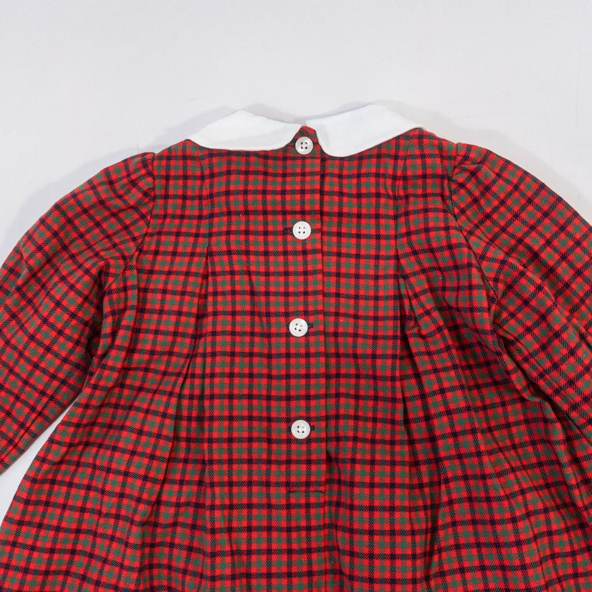 極美品 familiar ファミリア 長袖ワンピース 赤チェック 80サイズ