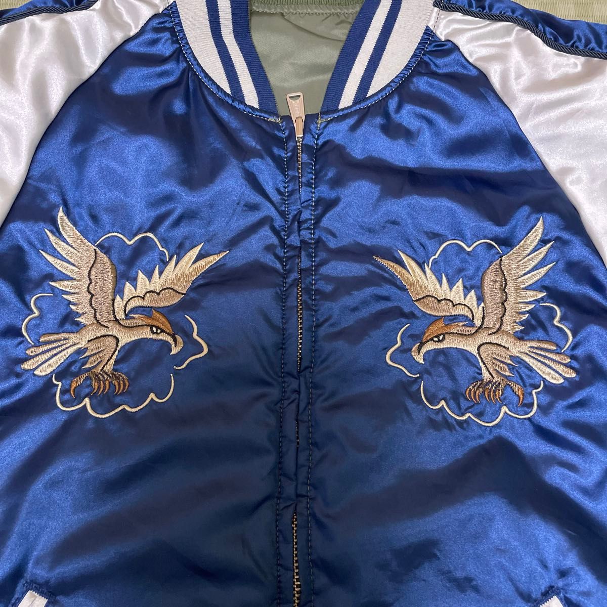 ALPHA INDUSTRIES ブルー MA-1 リバーシブル スカジャン｜Yahoo!フリマ