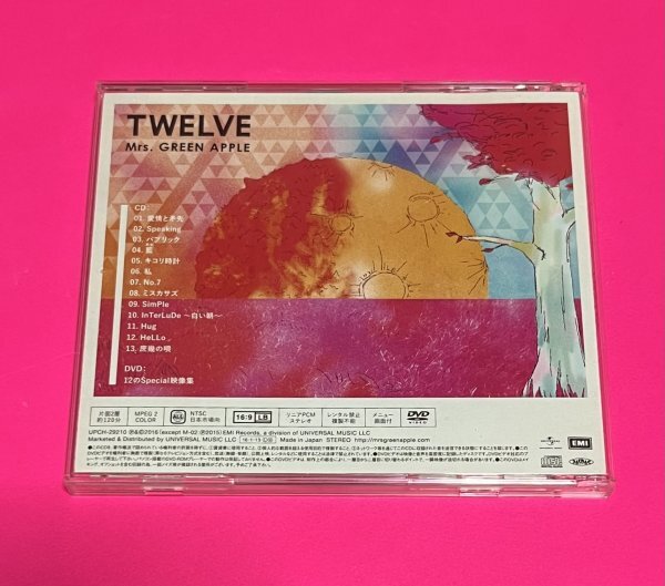 美品】 Mrs GREEN APPLE TWELVE 初回限定盤 CD+DVD ミセスグリーン