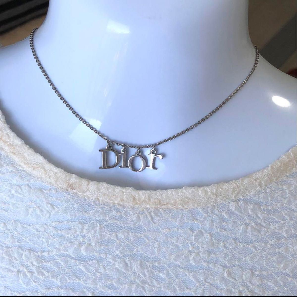 クリスチャンディオール Dior ネックレス チョーカー シルバー｜Yahoo