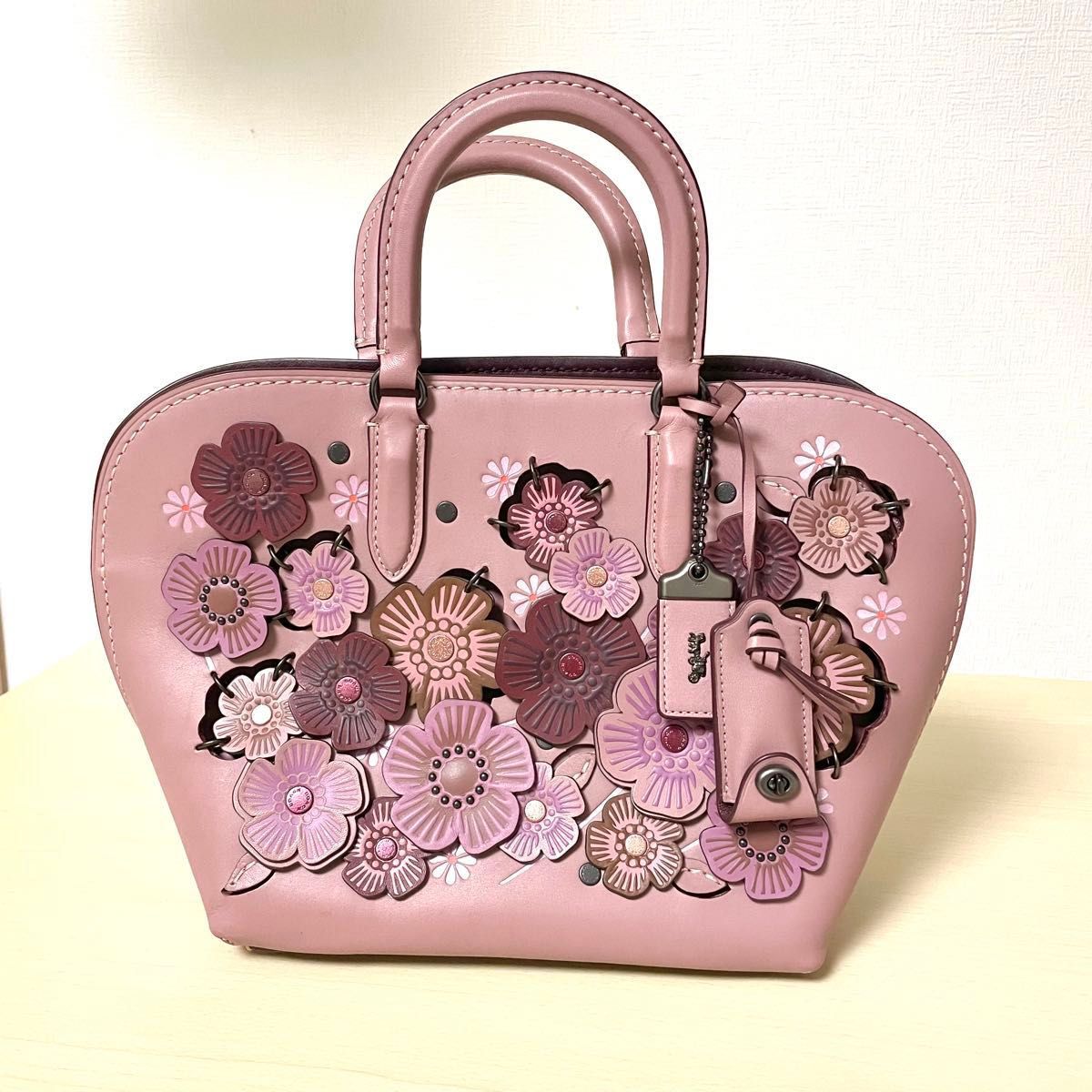 COACH コーチ ティーローズ 2way ハンドバッグ トートバッグ