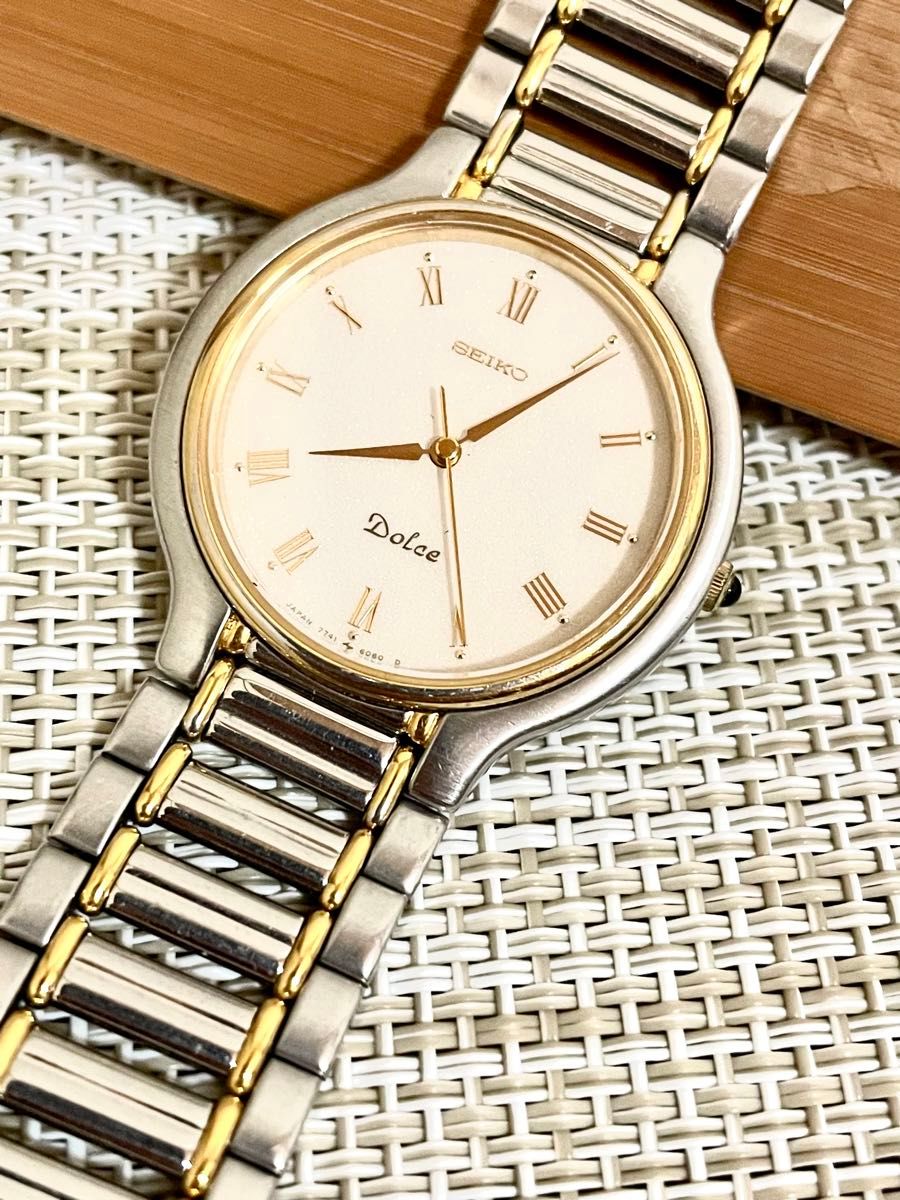 ヴィンテージ 美品/稼働]SEIKO セイコー Dolce ドルチェ 1990年製/7741