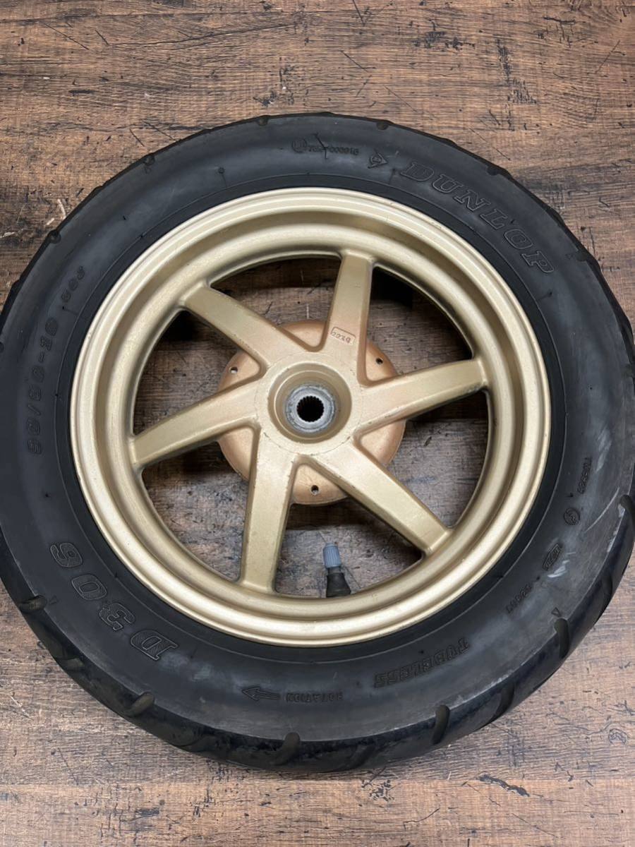 359】 送料込 AF35 ライブDio ZX 純正 ホイール 金ホイール リアパンク