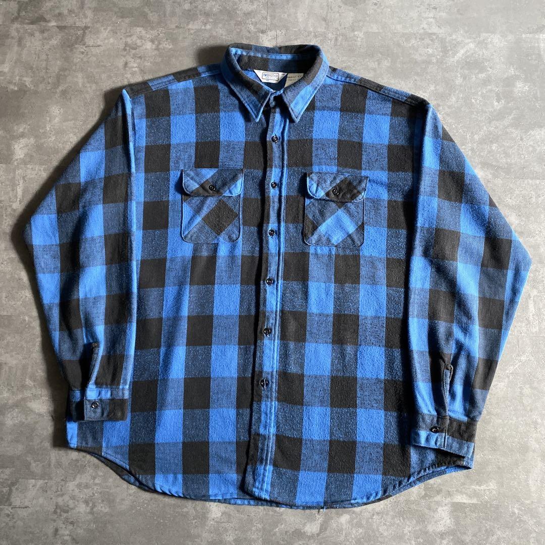 ビッグサイズ 好配色チェック 70s 80s ビンテージ USA製 FIVE BROTHER