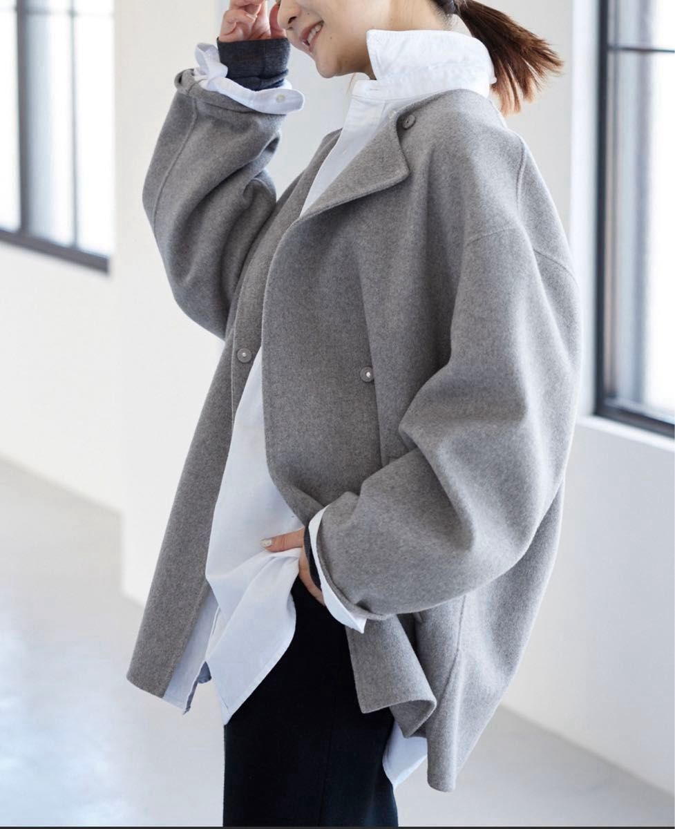 スローブイエナ SLOBEIENA ハミルトン グレー ダブルフェイスショート
