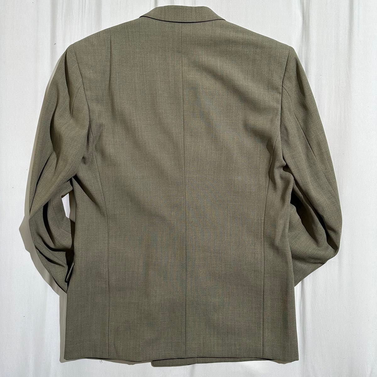 昭和レトロダブルスーツ 古着 90s ヴィンテージ モスグリーン 緑