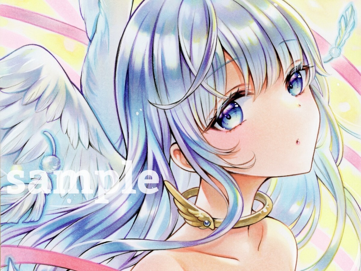 Yahoo!オークション - 手描きイラスト オリジナル【天使 ひらり】1/4色