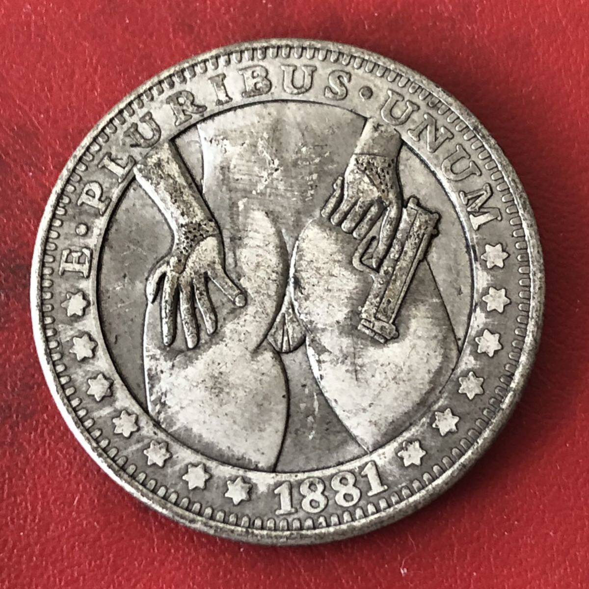 Yahoo!オークション - 古銭 アメリカ 1881年 裸女 大型銀貨 記念硬貨 1