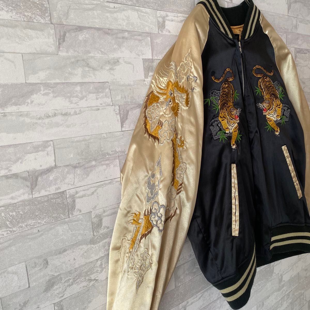 日本製 星姫hoshihime 中綿キルティング スカジャン 虎龍刺繍｜Yahoo