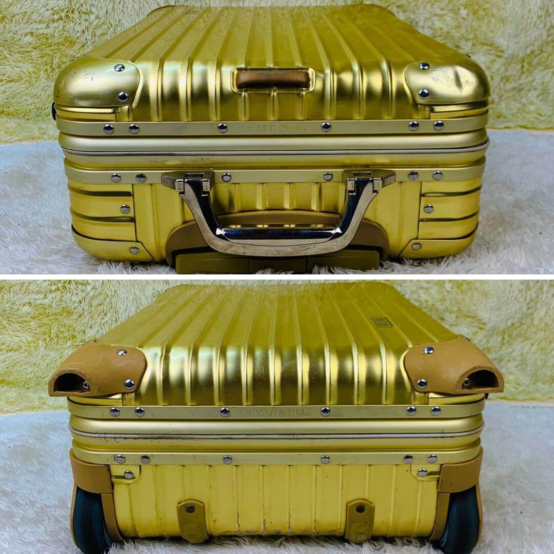 超希少【美品】90's RIMOWA リモワ TOPAS トパーズ GOLD ゴールド 35L