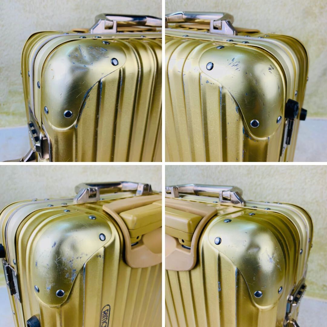 超希少【美品】90's RIMOWA リモワ TOPAS トパーズ GOLD ゴールド 35L