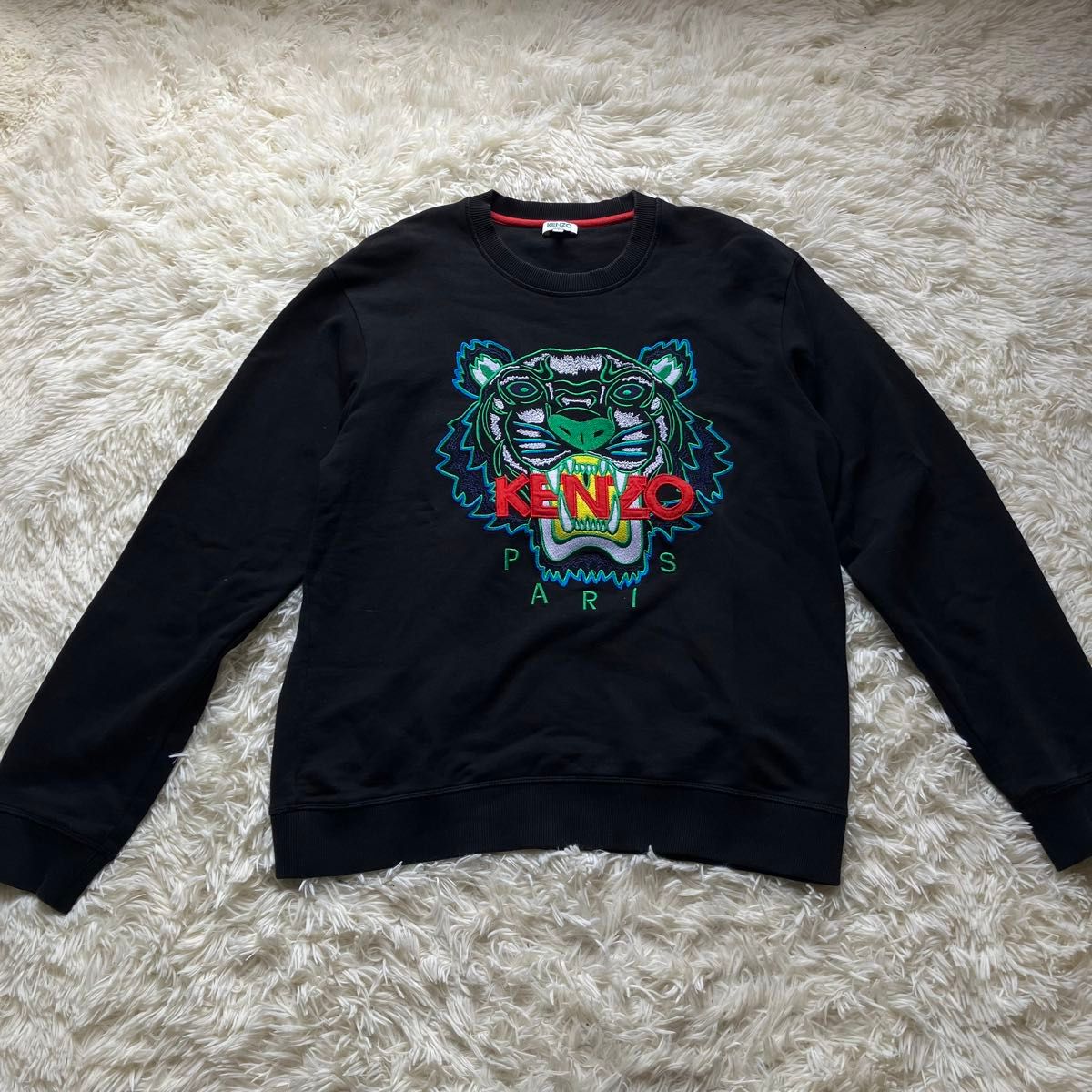 レア配色 KENZO ケンゾー タイガー刺繍 人気Lサイズ スウェット 緑 赤