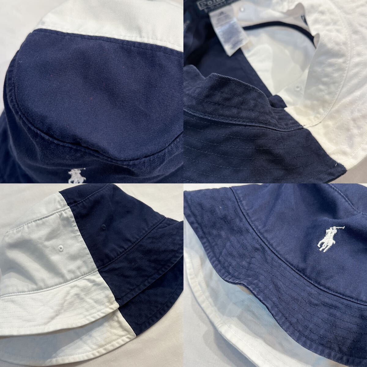 POLO Ralph Lauren × BEAMS Bucket Hat Navy White ビームス 別注 ポロ