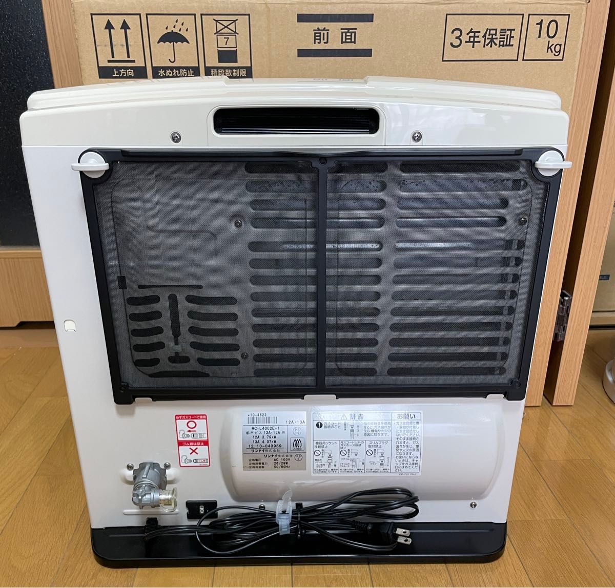 ガスファンヒーター 都市ガス 12A 13A リンナイ RC-L4002E-1 大阪ガス