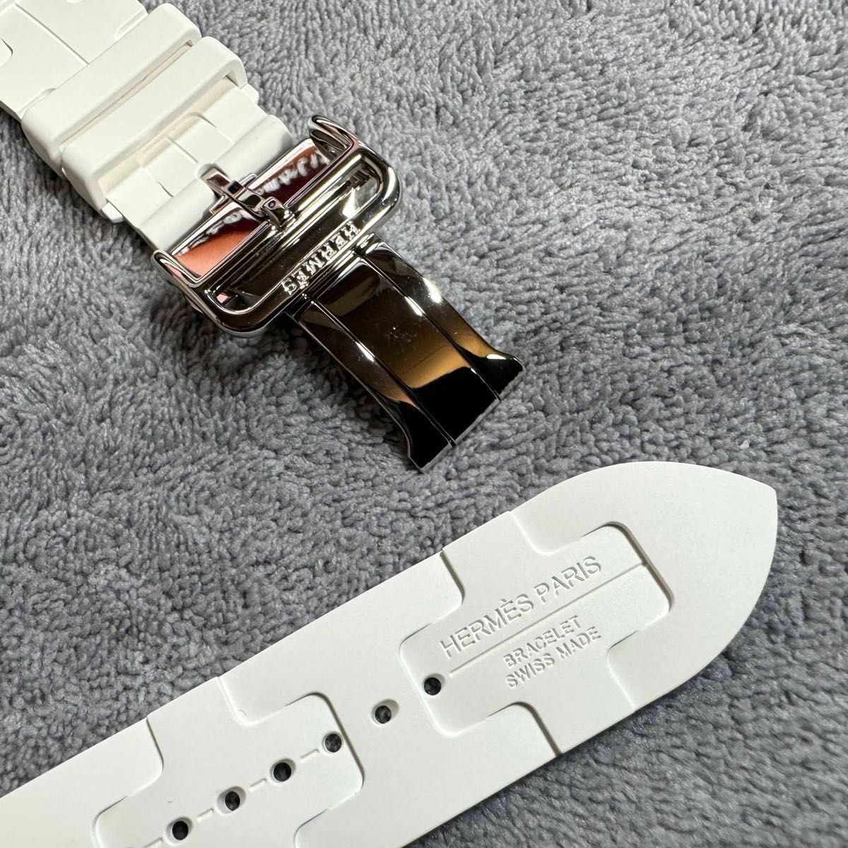 未使用品 エルメス AppleWatch アップルウォッチ キリムバンド 白 45