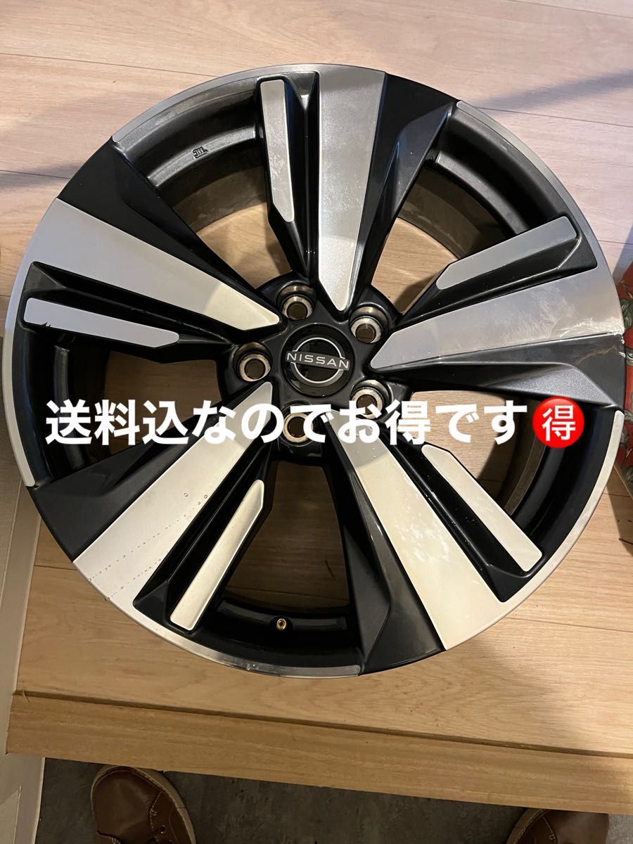 送料込 エクストレイルT33用日産純正アルミホイール19インチ 1枚 ガリ