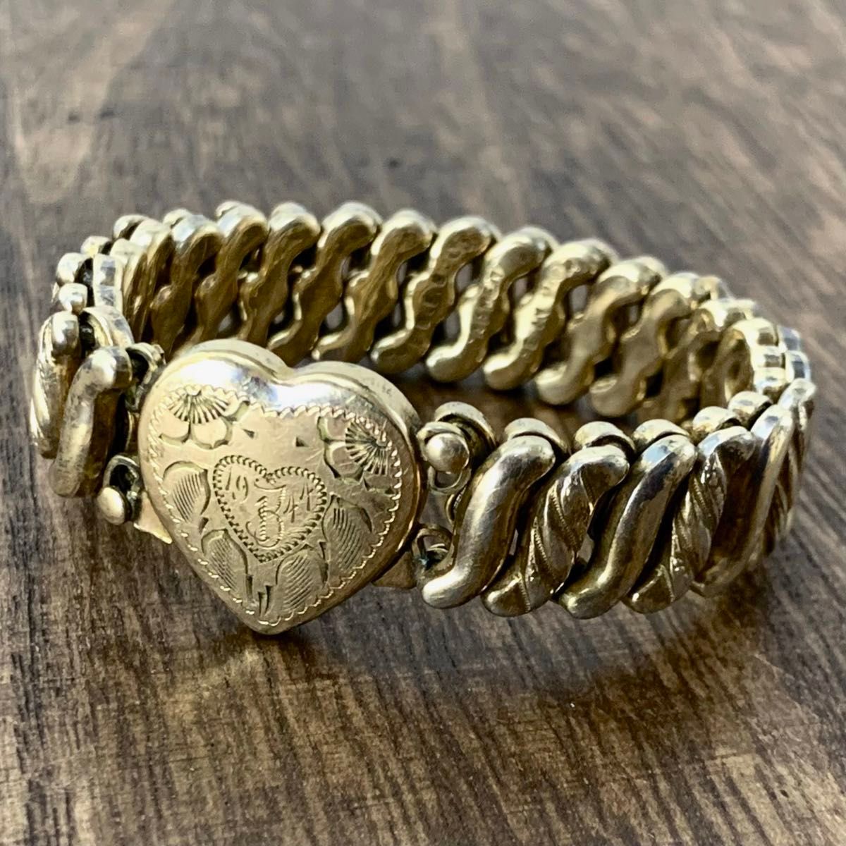 ヴィンテージ スイートハートブレスレット ジュエリー GF ゴールド