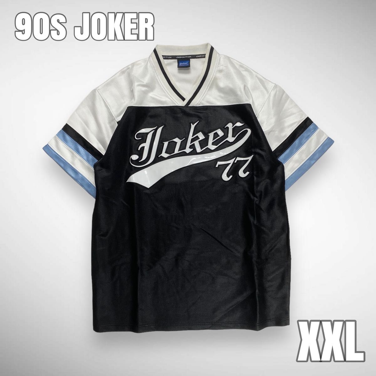 90s JOKER brand ジョーカー ブランド ゲームシャツ ブラック×ホワイト