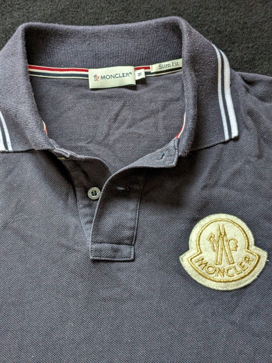 MONCLER モンクレール 半袖ポロシャツ ゴールド 金色 ブランドマーク