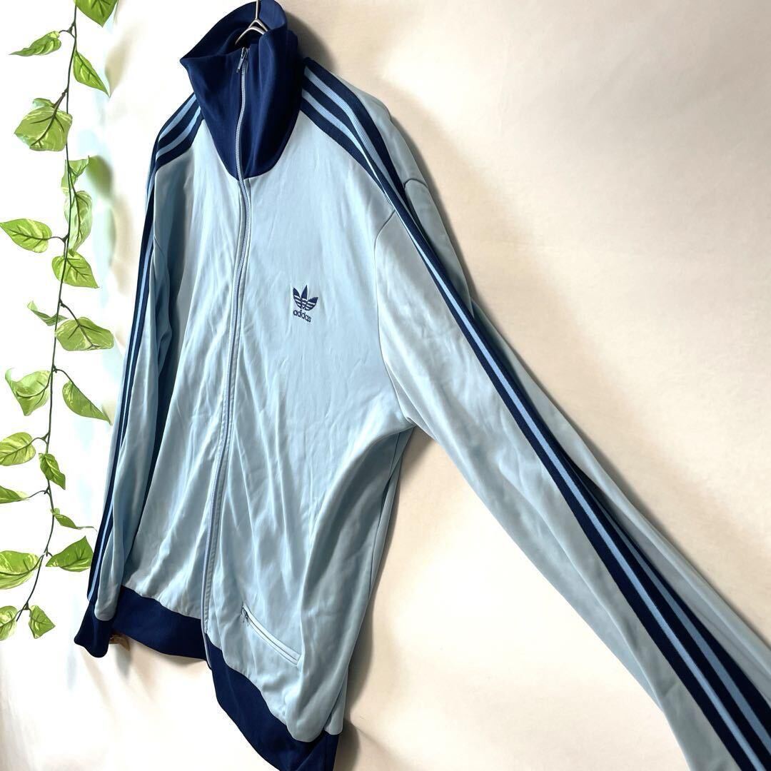 超希少/adidas アディダス トラックジャケット ジャージ 紺水色 VENTEX