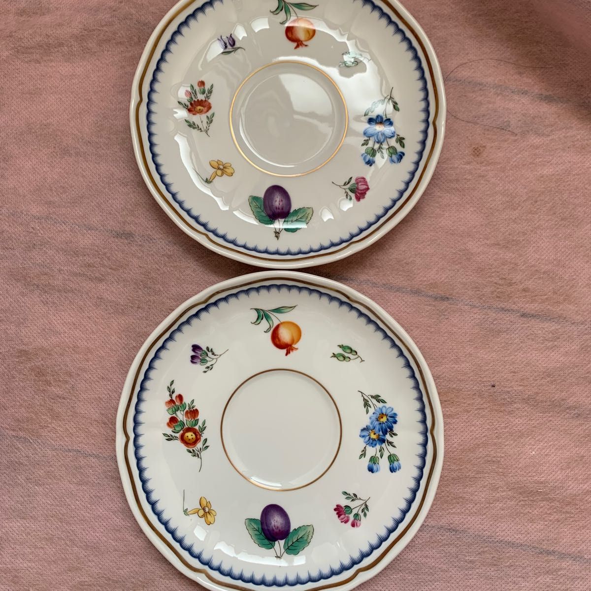 ジノリ イタリアンフルーツ ティーカップ&ソーサー 2客セット