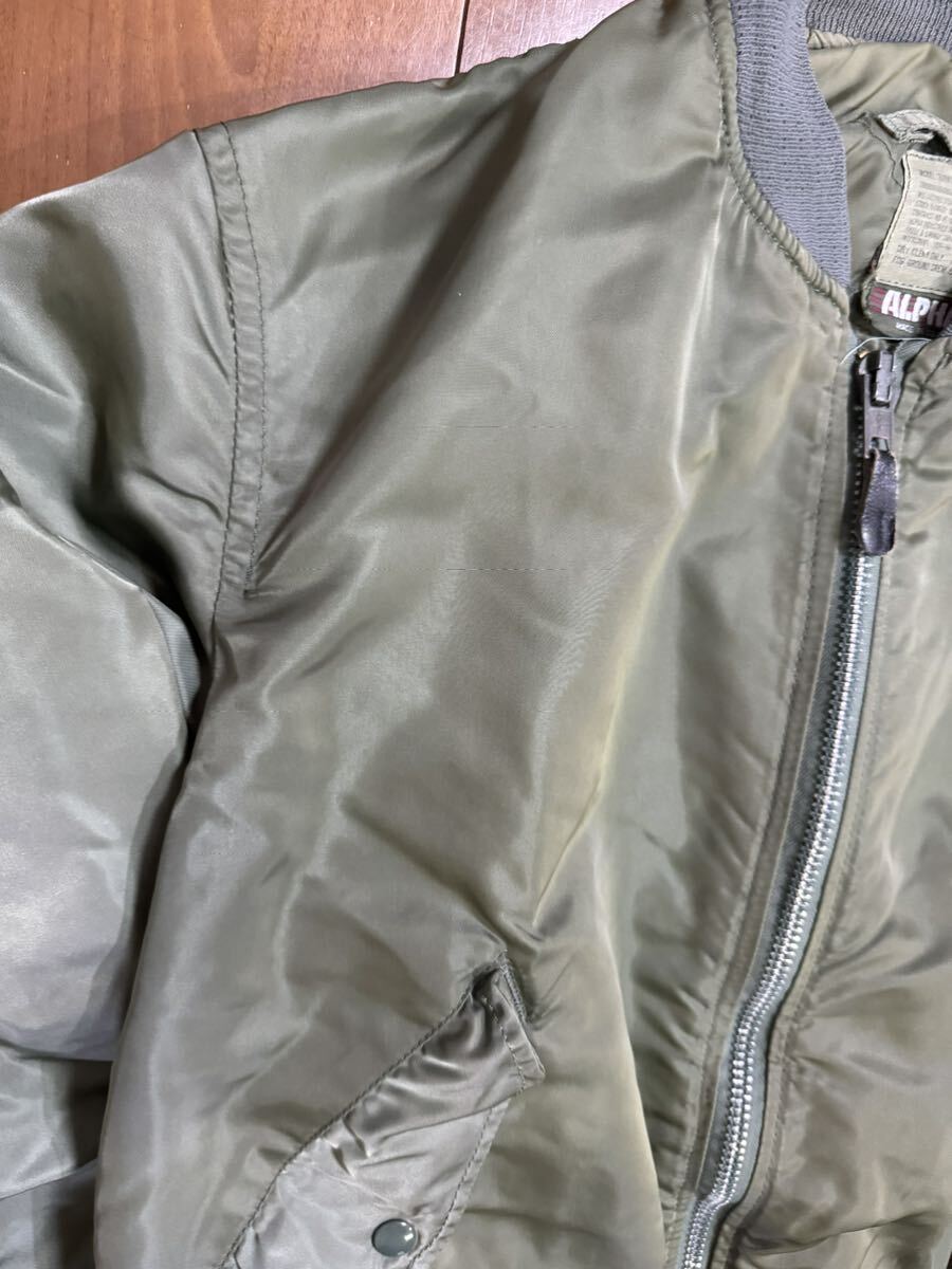 ALPHA INDUSTRIES 米国製 80s 初期 MA-1 三本タグ 民間 フライト