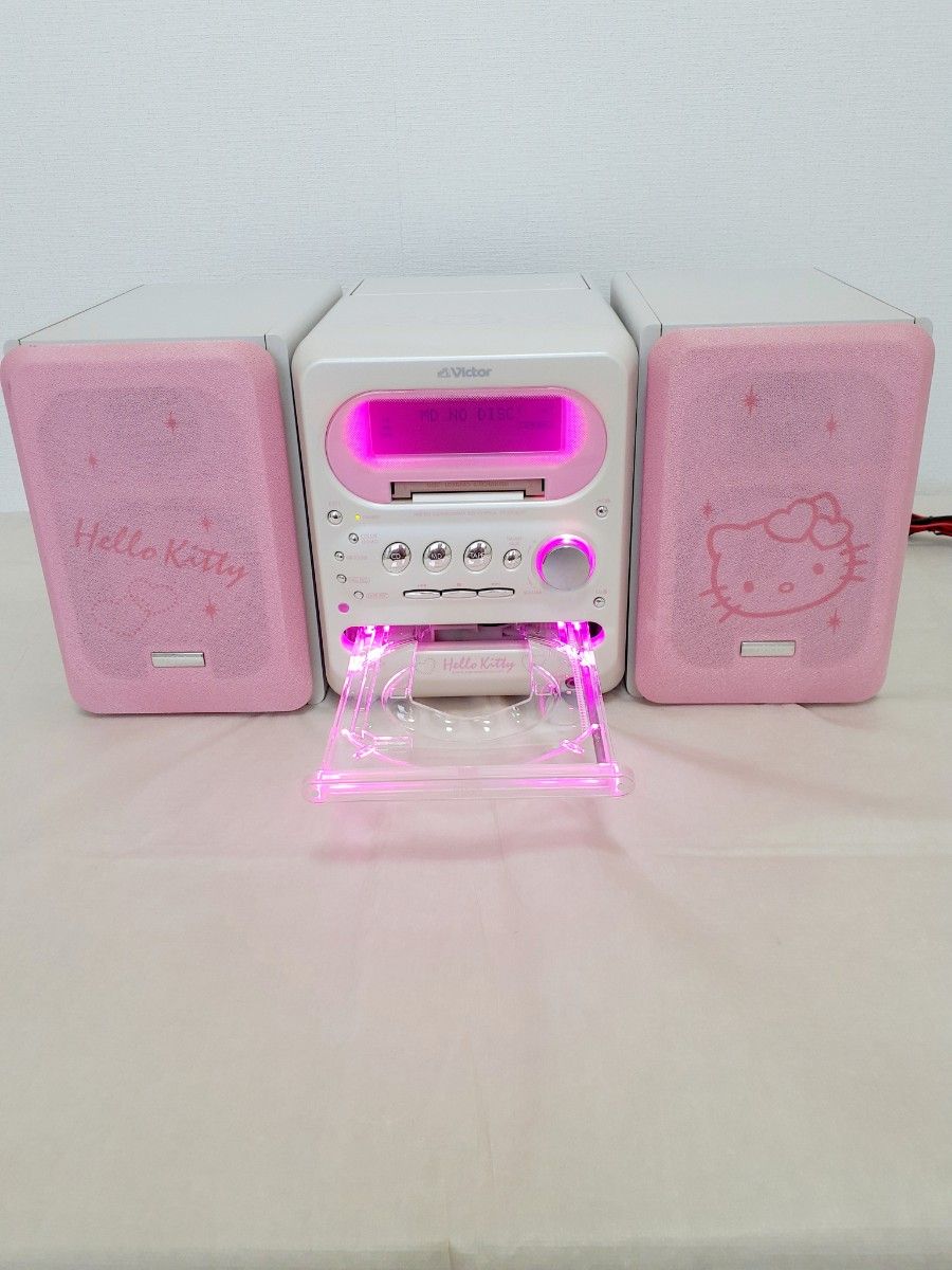 Victor KT-UXQ10 ハローキティ コンポ CD MD ラジオ カセットリモコン