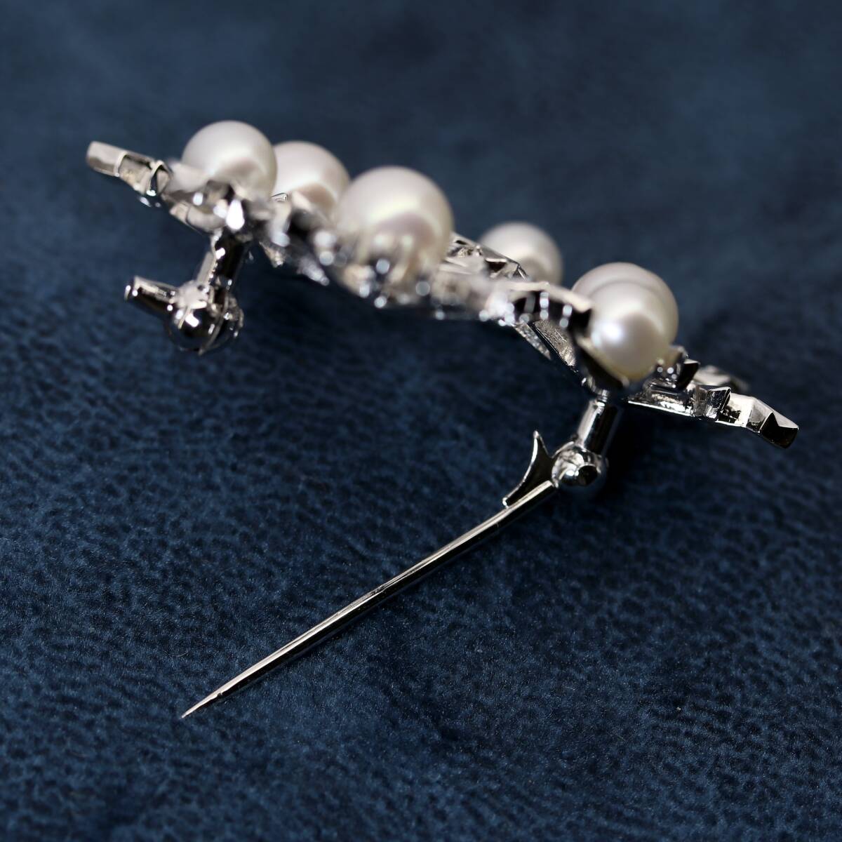 MIKIMOTO(ミキモト) ブローチ シルバー パール 真珠 雪 結晶