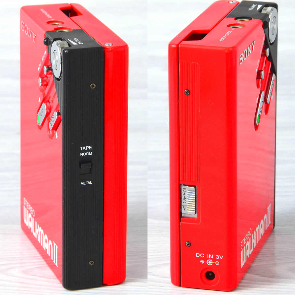 SONY WALKMAN WM-2 カセットウォークマン レッド ケース付 整備済