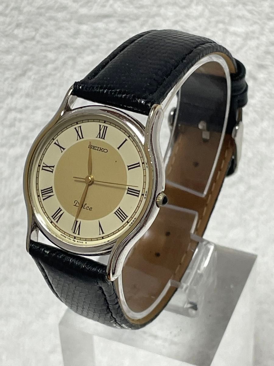 SEIKO セイコー ドルチェ クォーツ【7741-6030】文字盤 ゴールド系