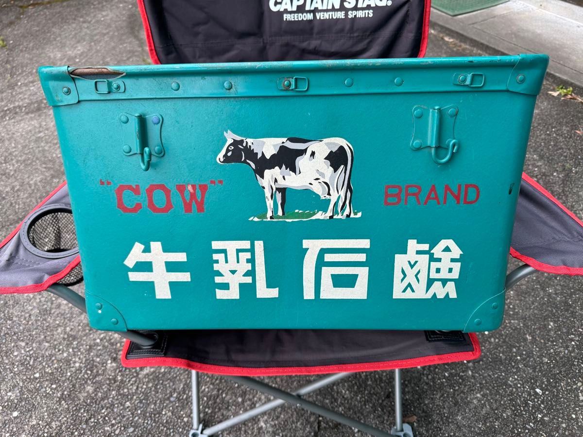 昭和レトロ 牛乳石鹸 ボテ箱 COW BRAND 収納箱 ぼて箱｜Yahoo!フリマ