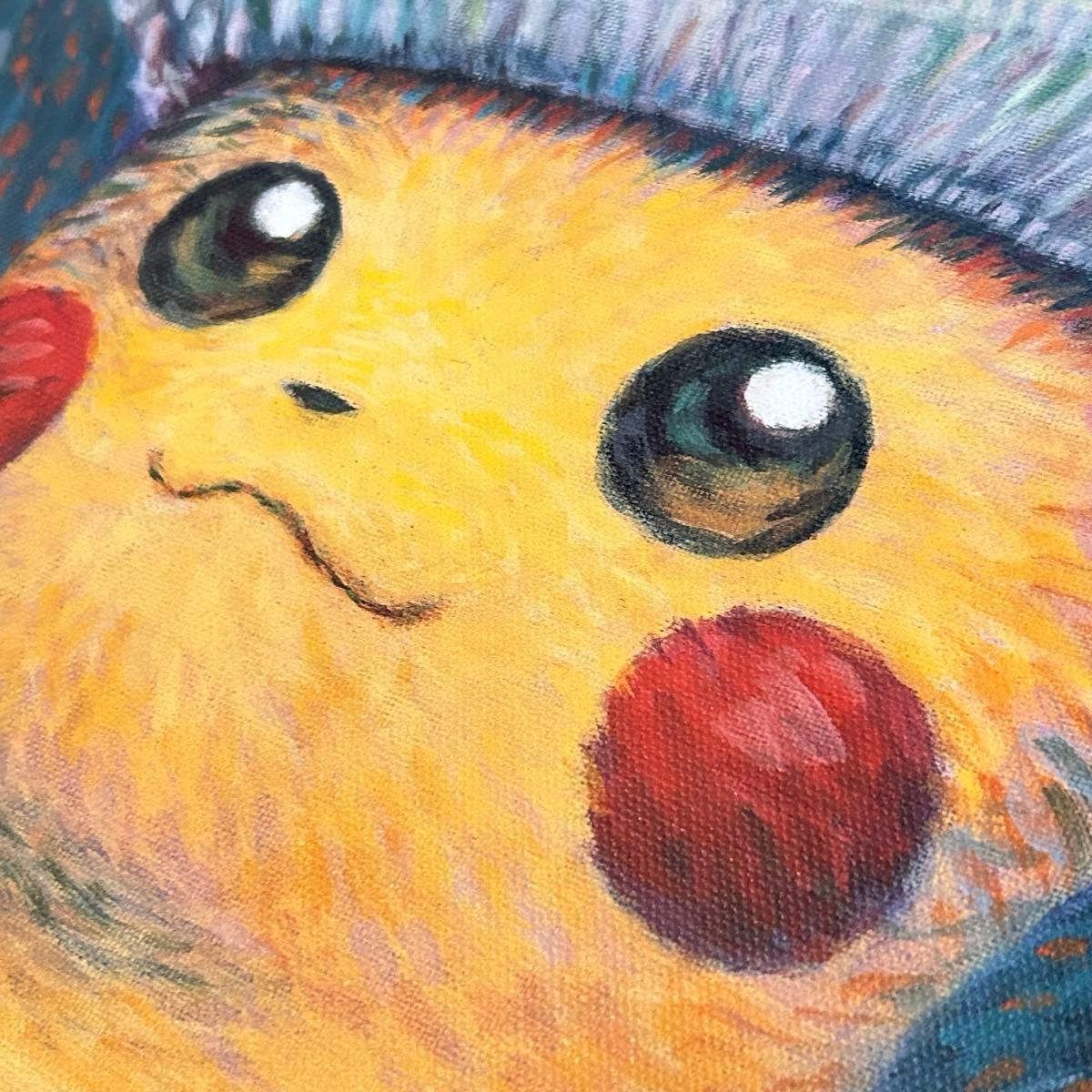 即日発送】ポケモン ゴッホピカチュウ キャンバスアート 金枠｜Yahoo
