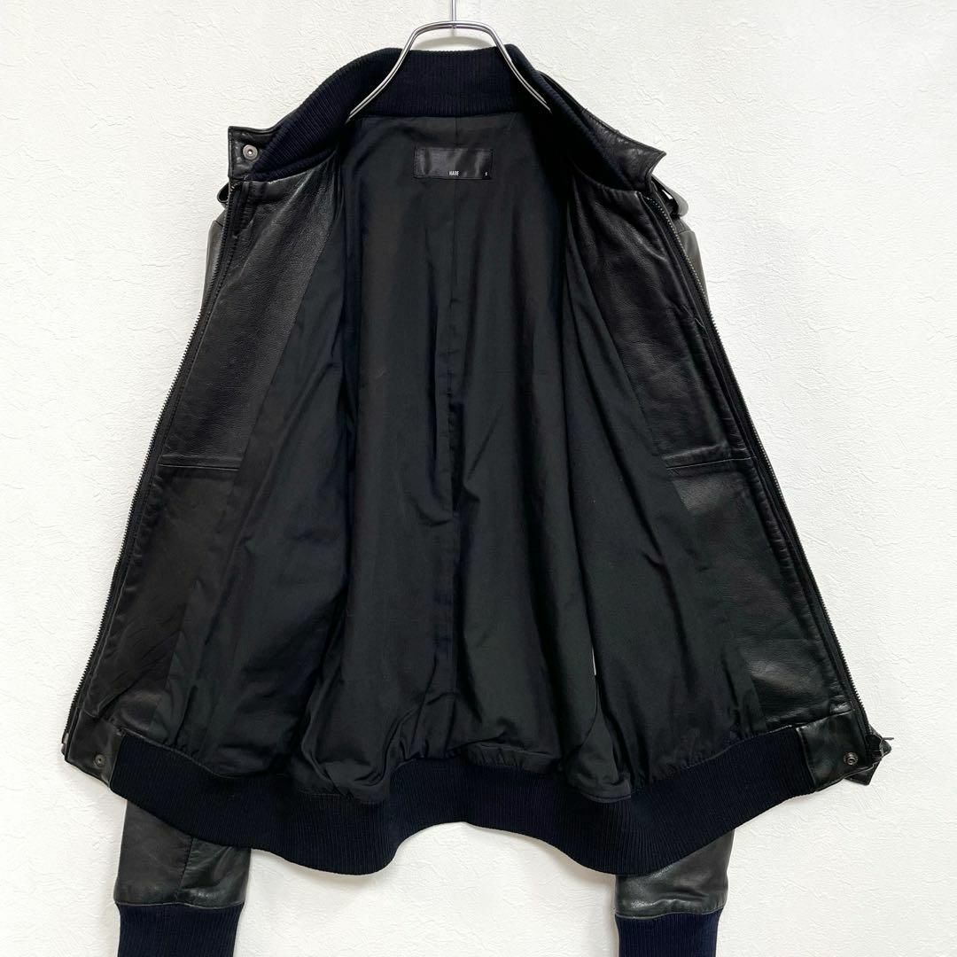 HARE ハレ ジップアップ 本革 羊革 シングル ライダースジャケット
