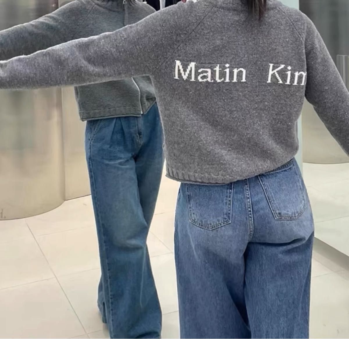 新品】Matin Kim マーティンキム ジップアップ ニット セーター M